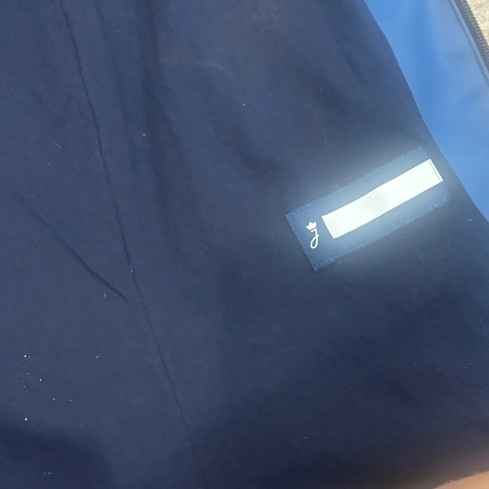 Kids Blue Hooded Rain Jacket with Reflective Trim